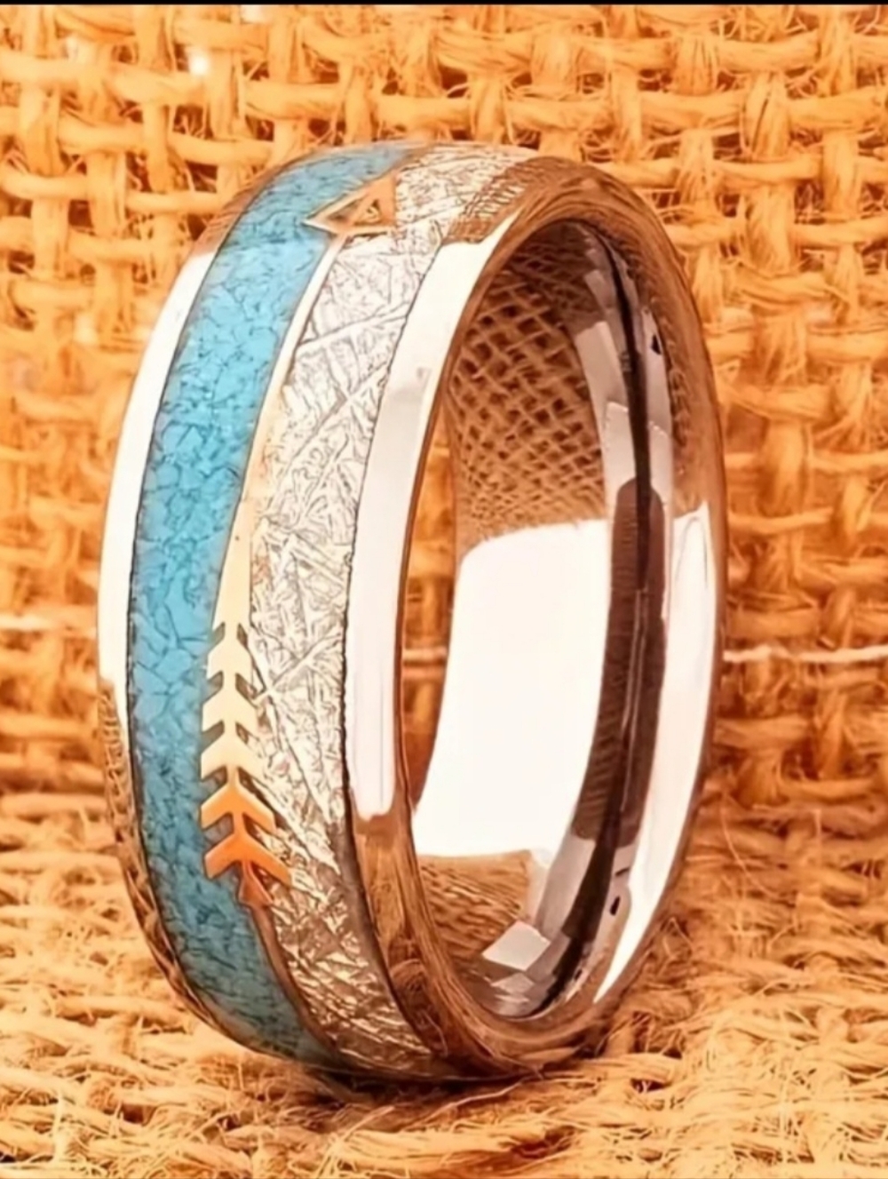 Men's Ring,11, New, w/Inlay